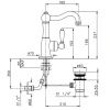 Смеситель Nicolazzi Petit Mont Blanc 3452BZ76C на раковину бронза