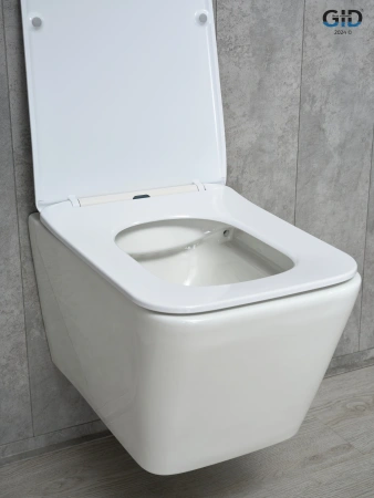Унитаз подвесной Gid Cuadrado 61109Y белый с сиденьем микролифт безободковый