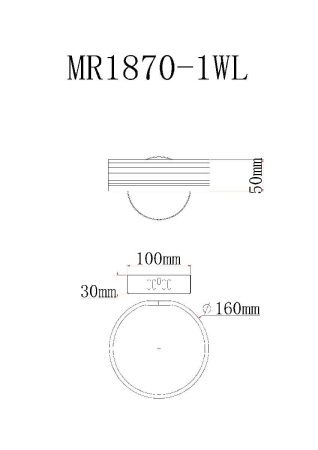 Светильник настенный Myfar Vinsent (Винсент) MR1870-1WL