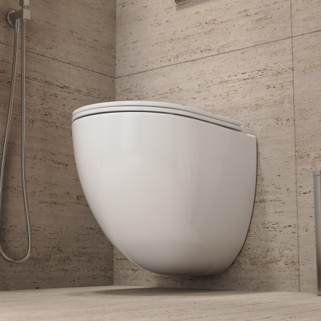 Унитаз подвесной Grossman Торнадо GR-4411SQC белый с сиденьем микролифт безободковый смыв торнадо