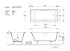 Ванна чугунная Vinsent Veron Square VSQ1407045H/VH0012BR 140х70 пристенная прямоугольная с ножками с ручками