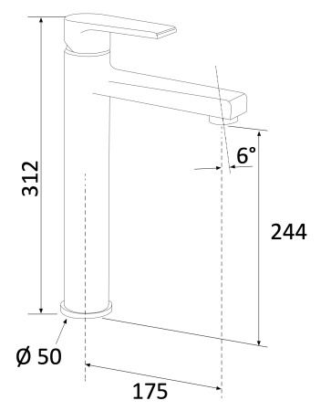 Смеситель Mariani Artic A00398AT12 на раковину хром