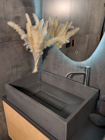 Раковина из искусственного камня Uperwood Angkor 291020219 60х40 накладная цвет серый