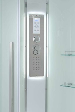 Душевая кабина AvaCan EM EM2080LEDT 80х80 четверть круга с крышей ориентация универсальная