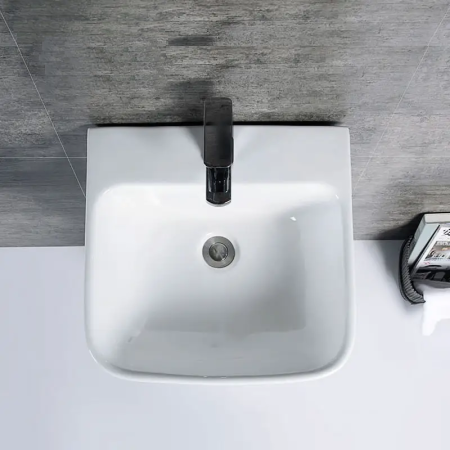 Раковина из сантехнического фарфора Cerutti SPA CT7283 45х44 напольная цвет белый 1 отверстие под смеситель