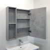 Зеркало-шкаф Comforty Осло 00-00006164CF 70х80 подвесной цвет серый