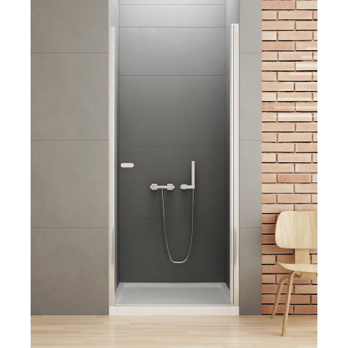 Душевая дверь New Trendy NEW SOLEO D-0121A 90х195 стекло прозрачное профиль хром глянцевый - фото 2