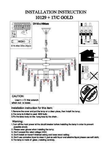 Люстра подвесная Newport 10120 10129+17/C gold - фото 2