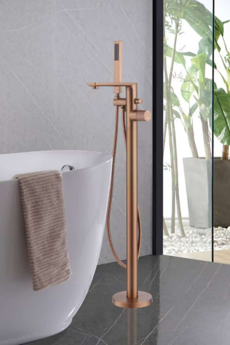 Смеситель Abber Rund AF8715MRG напольный розовое золото - фото 2