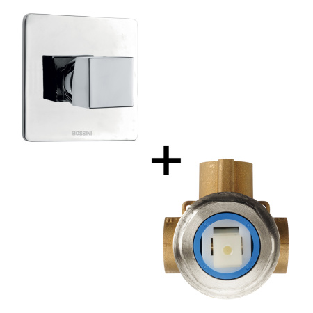 Комплект смесителей Bossini CUBE Z00064.030+Z00007 встраиваемый хром