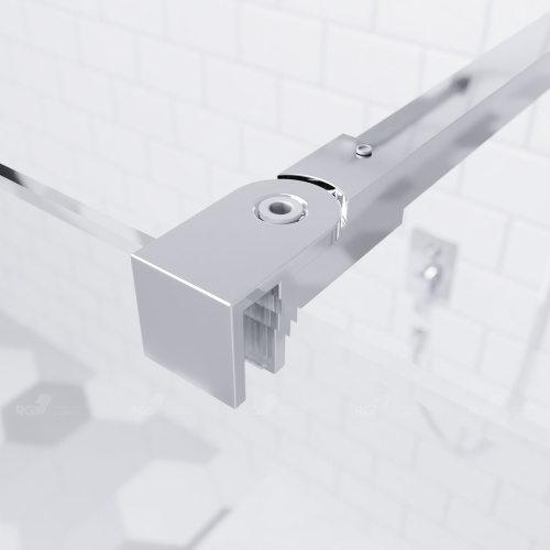 Душевая перегородка RGW Walk In 351016110-11 100х195 стекло прозрачное профиль хром глянцевый - фото 4