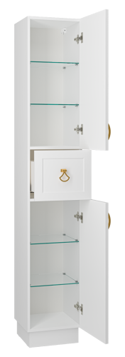 Шкаф-пенал Misty Амбра П-Амб050-011П 35х34х200 напольный - фото 4