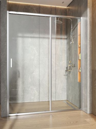 Душевая дверь Orange E02-150TCR 151х190 стекло прозрачное профиль хром глянцевый - фото 3