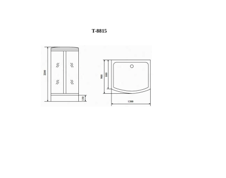 Душевая кабина Timo Comfort T-8815F-T-CH/C 120х90 прямоугольная с крышей ориентация универсальная