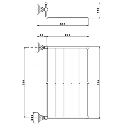 Полка в ванную комнату Nicolazzi Accessori Classica 1499CR