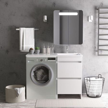 Тумба с раковиной Orange Sistema ST-110TUW+RAR 110х50 напольная цвет белый