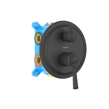 Смеситель для ванны Aquatek КЛАССИК AQ1547MB встраиваемый в стену черный матовый без термостата