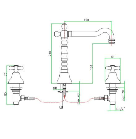 Смеситель Webert Armony AM750202015 на раковину хром
