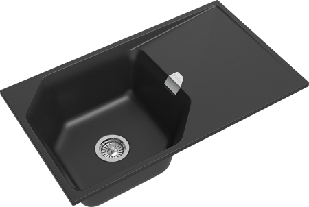 Кухонная мойка Rivelato LOCUS LS-85 antracite 85х50 цвет черный