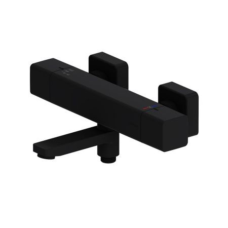 Смеситель для ванны и душа Damixa Gala 533000300 настенный черный с термостатом