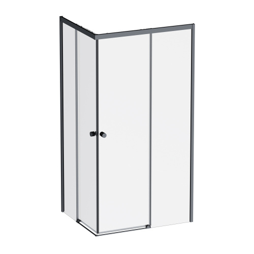 Душевой уголок Am.Pm X-joy W94G-403-100280-BТ1К 99х79 стекло прозрачное профиль черный матовый без поддона - фото 2