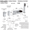 Смеситель Remer ZC06 на борт ванны хром