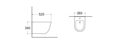 Биде подвесное Aquatek КЛАССИК AQ1160-00 цвет белый