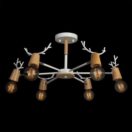 Люстра на штанге Loft It SVEN 10024/6 White - фото 2