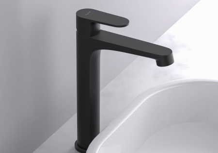 Смеситель Aquatek ОБЕРОН AQ1204MB на раковину черный матовый без термостата