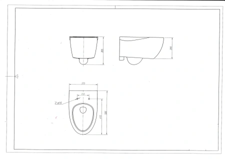 Чаша унитаза подвесная Arrow AHB2162H цвет белый без сиденья безободковая каскадный смыв
