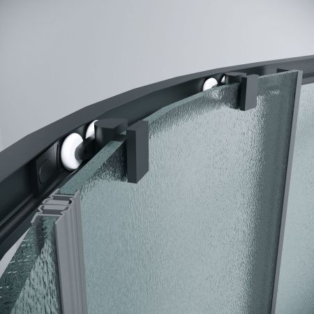 Душевой уголок Grossman Pragma 120.K33.03.1080.21.02 100х80 стекло текстурное профиль черный без поддона