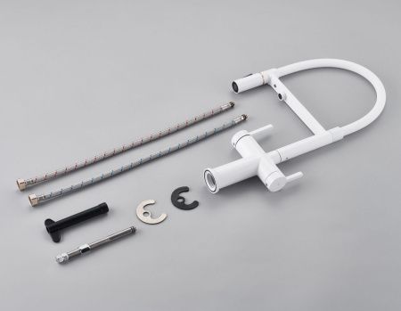 Смеситель для кухни Rose R458C на мойку белый