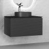 Тумба под раковину Jorno STONE Stn.01.80/P/A/JR 50х40 подвесная цвет черный