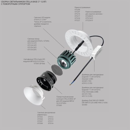 Модуль светодиодный 5W 2700K Lightstar Stella Base (Стелла Басе) 75052