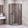 Душевой уголок RGW 33328288-34R 80х80 стекло тонированное профиль черный без поддона