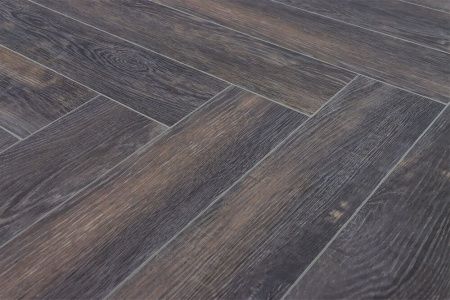 SPC ламинат CronaFloor Herringbone Дуб Бордо H006 Т070826 толщина 0,45 см 42 класс 640х128