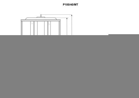 Душевая кабина Niagara Promo P100/40/MT 100х100 четверть круга с крышей ориентация универсальная