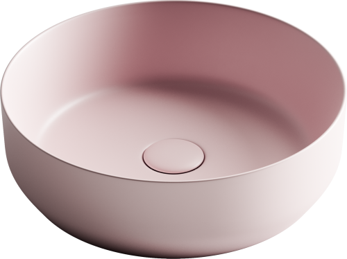 Раковина из сантехнического фарфора Ceramica Nova ELEMENT 39 см CN6022MP накладная цвет розовый матовый - фото 2