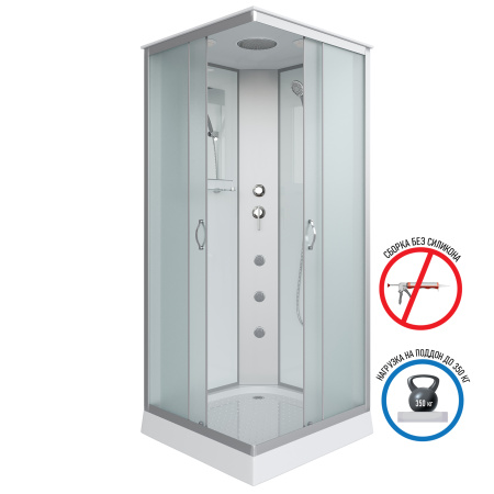 Душевая кабина Niagara Classic 11011423G 90х90 квадратная с крышей ориентация универсальная