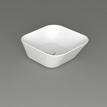 Раковина из санфаянса Simas Wave WA03 bi*0 42х42 накладная цвет белый без отверстий под смеситель