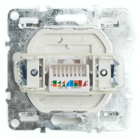 Розетка компьютерная 1-местная RJ-45 Stekker Эрна 49151