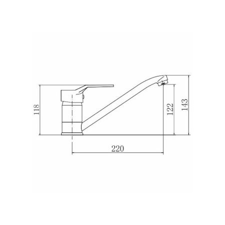 Смеситель для кухни Fashun A4263 на мойку хром