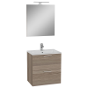 Комплект мебели: тумба с раковиной + зеркало Vitra Mia 75103 60х40 подвесной цвет коричневый