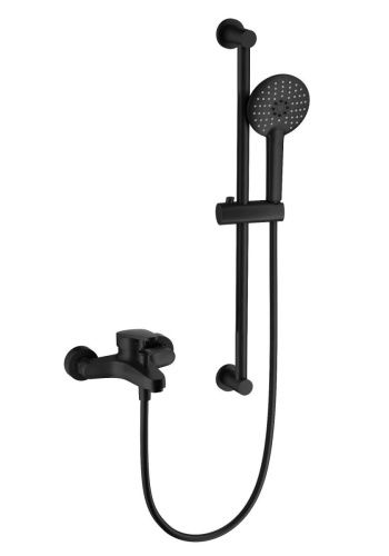 Душевой гарнитур со смесителем Wonzon & Woghand WW-C2501-MB настенный черный