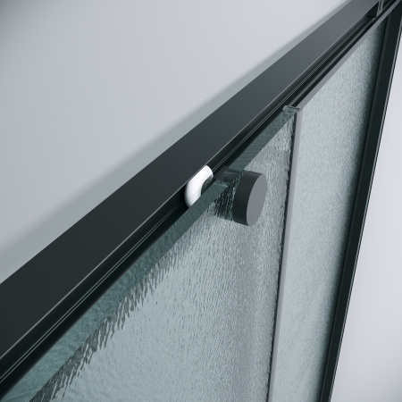 Душевая дверь Grossman Galaxy 1/2.K33.01.10.21.02 100х195 стекло текстурное профиль черный матовый