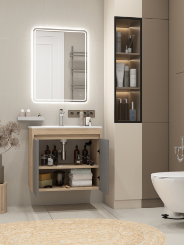 Тумба с раковиной Teymi Netta F15934 70х46х62 подвесная - фото 4