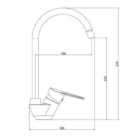 Смеситель для кухни Voda Breeze BZ519 на мойку хром