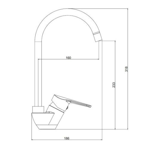 Смеситель для кухни Voda Breeze BZ519 на мойку хром - фото 3