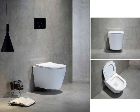 Унитаз подвесной Тритон Verso Щ0000057971 белый с сиденьем микролифт безободковый каскадный смыв