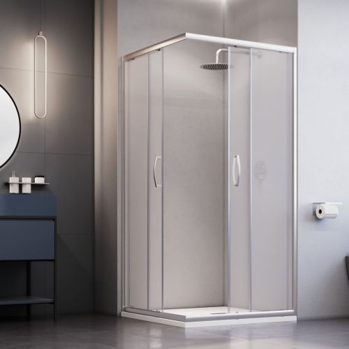 Душевой уголок RGW Dolphin 41933199-11 90х90 стекло прозрачное профиль хром без поддона - фото 2